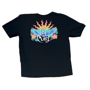 Rip Curl Kidswear Black Surf Graphic Tee (14/L, 164 cm)